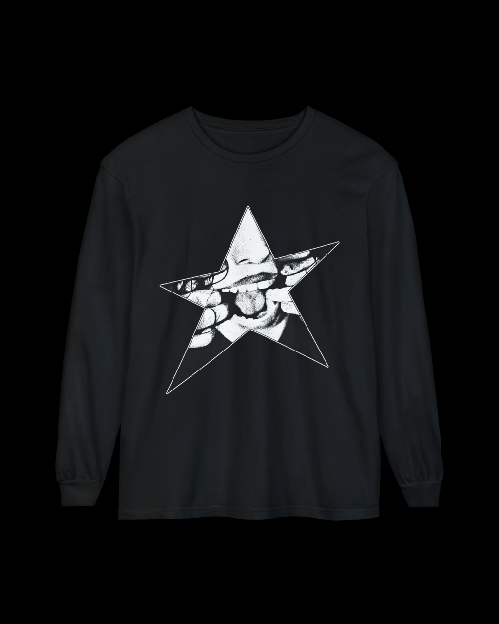 Undervish Star Graphic Long Sleeve Tee — Gothic Dove Band Shirt