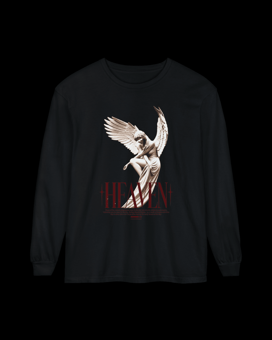 Angel Statue 'Heaven' Long Sleeve Tee - Rivka Wear