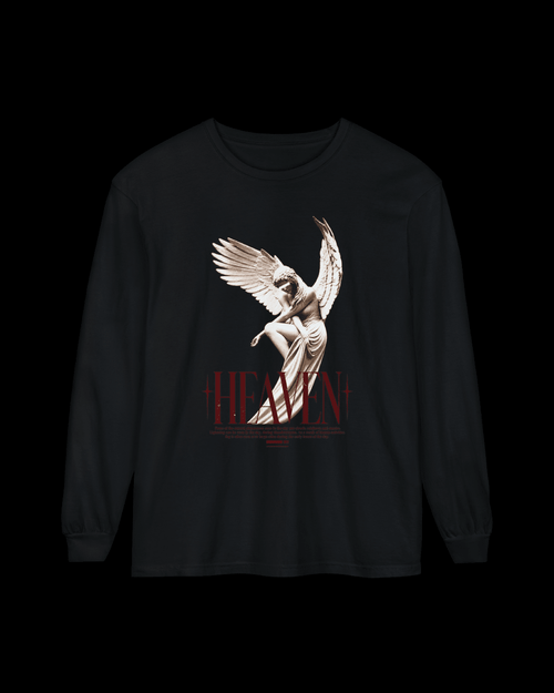 Angel Statue 'Heaven' Long Sleeve Tee - Rivka Wear