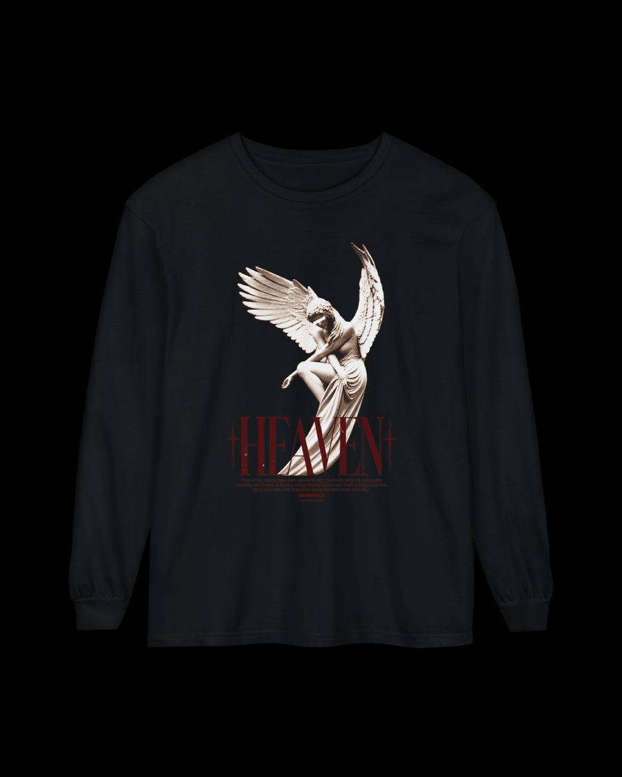 Angel Statue 'Heaven' Long Sleeve Tee - Rivka Wear
