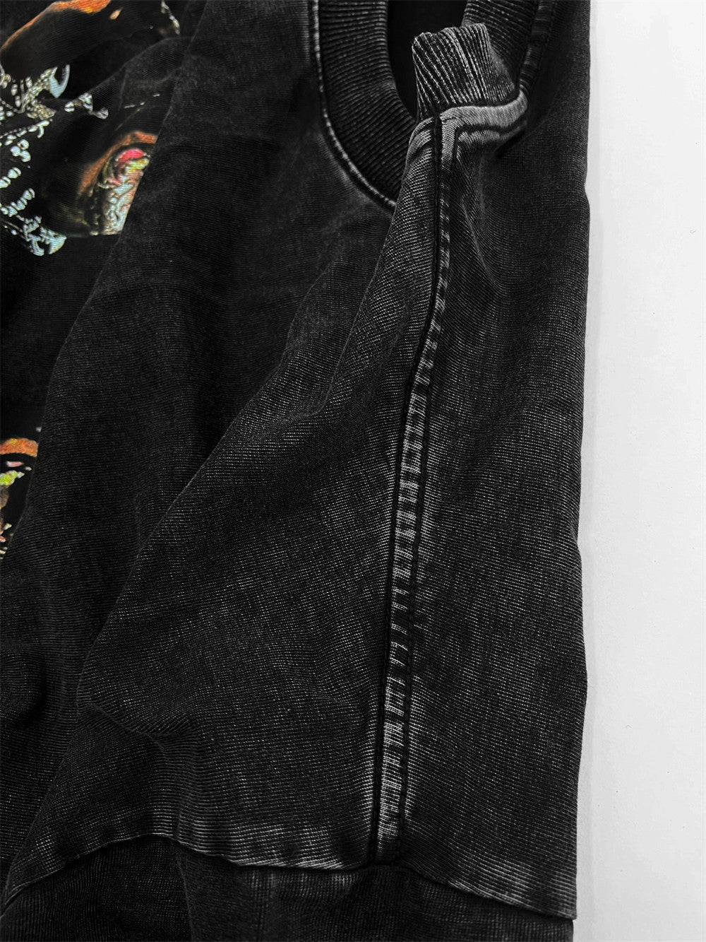 Animal Print Washed Old Long Sleeve Ins American Style - Rivka Wear
