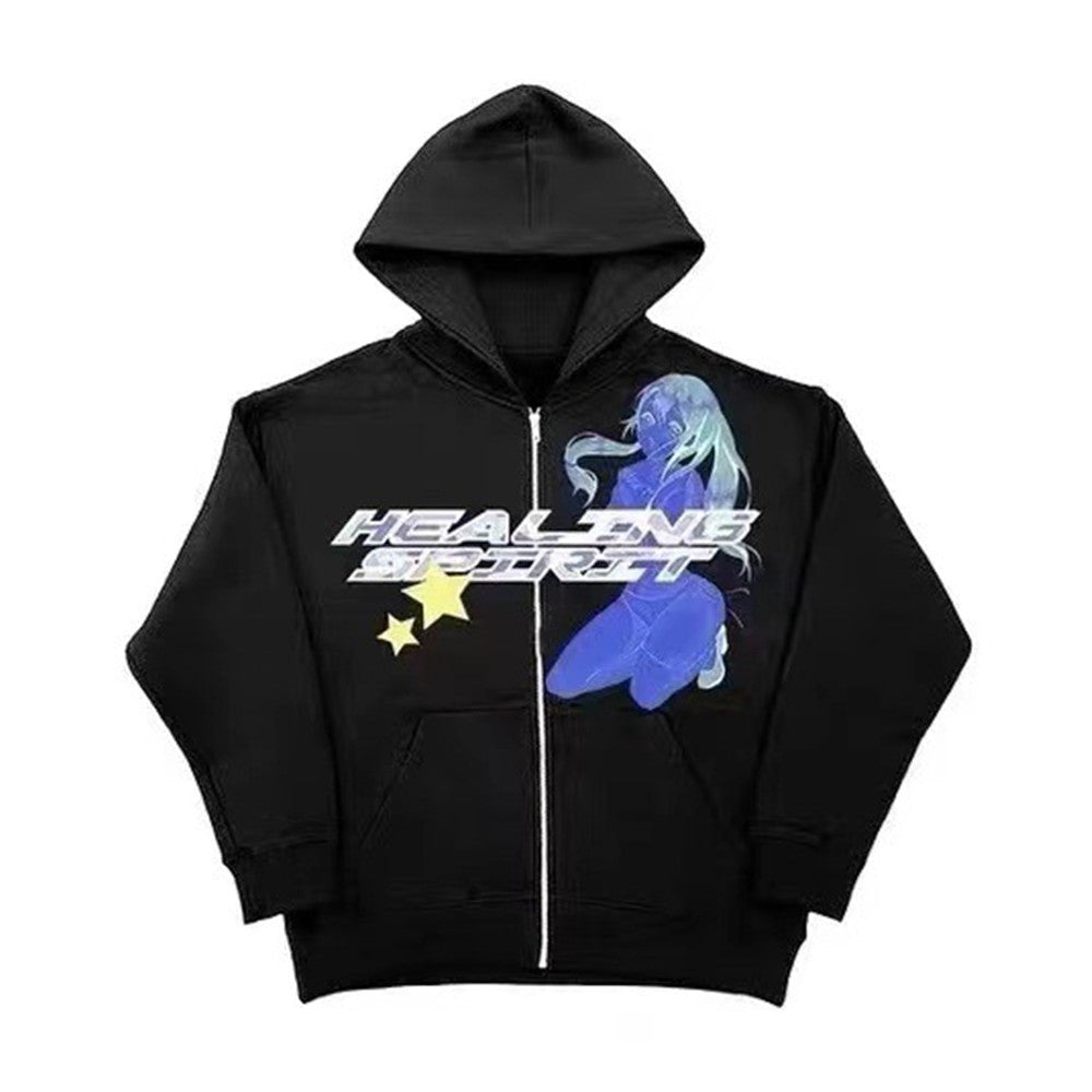 Art Retro Simple Ladies Hoodie Streetwear - RivkaWear