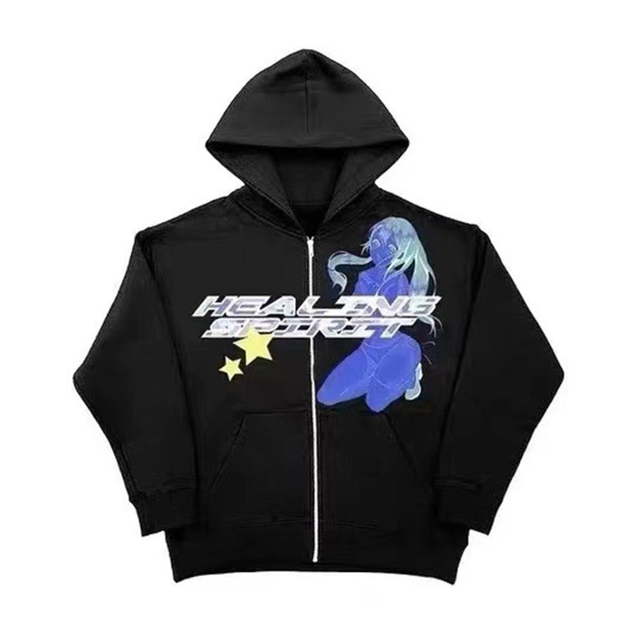 Art Retro Simple Ladies Hoodie Streetwear - RivkaWear