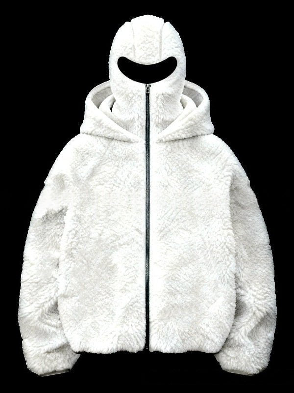 Double-Hooded Fleece Thermal Cardigan Sweatshirt – Relaxed Fit Long Sleeve Pullover - Rivka Wear