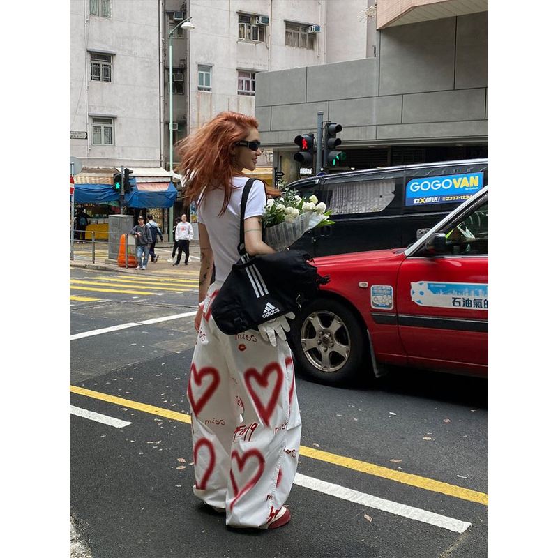 Graffiti Wide-Leg Pants – Hip Hop Streetwear Harem Trousers - RivkaWear
