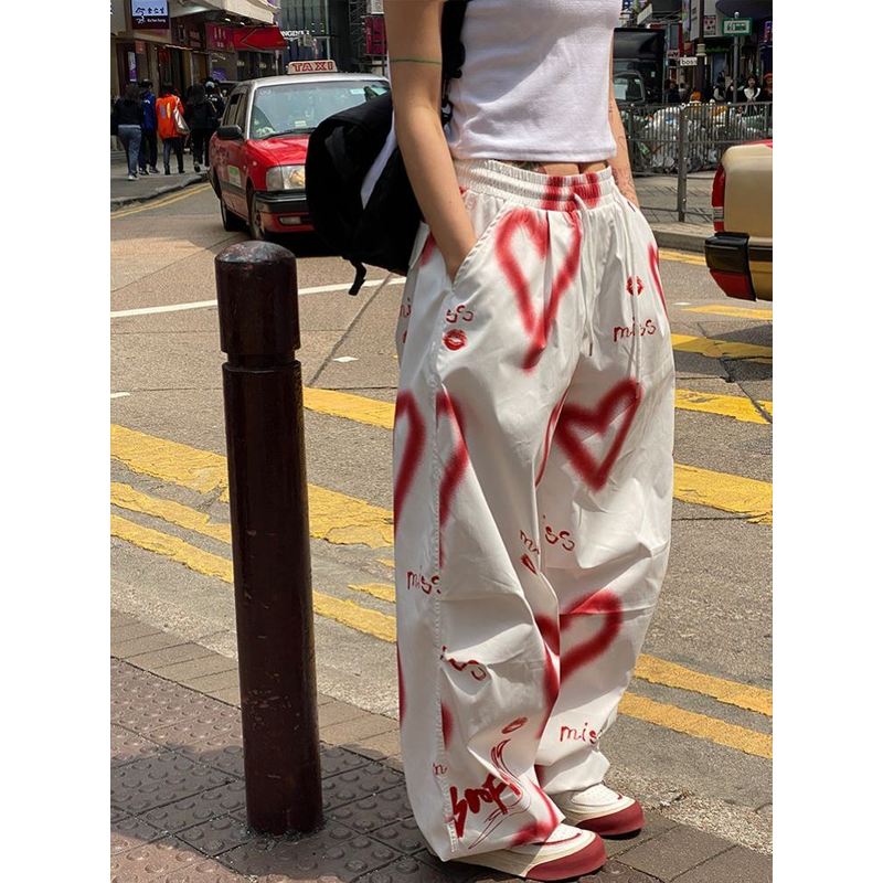Graffiti Wide-Leg Pants – Hip Hop Streetwear Harem Trousers - RivkaWear
