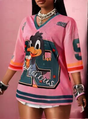 Harajuku Cartoon T-Shirt – Summer Streetwear Graphic Top - RivkaWear