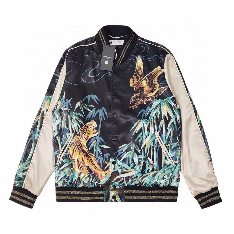 Kanye-Style High Street Baseball Jacket – Zip-Up Lapel Slim Fit Cotton Coat Unisex - Rivka Wear