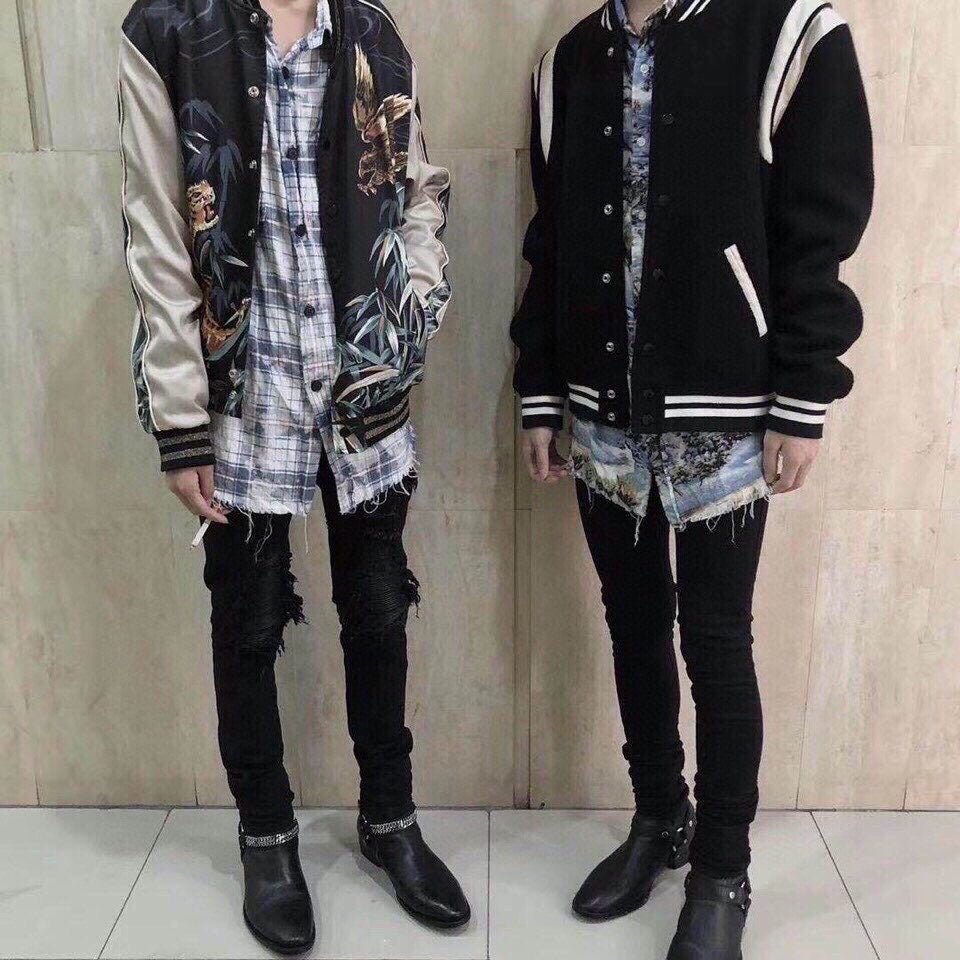 Kanye-Style High Street Baseball Jacket – Zip-Up Lapel Slim Fit Cotton Coat Unisex - Rivka Wear