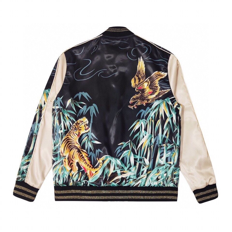 Kanye-Style High Street Baseball Jacket – Zip-Up Lapel Slim Fit Cotton Coat Unisex - Rivka Wear