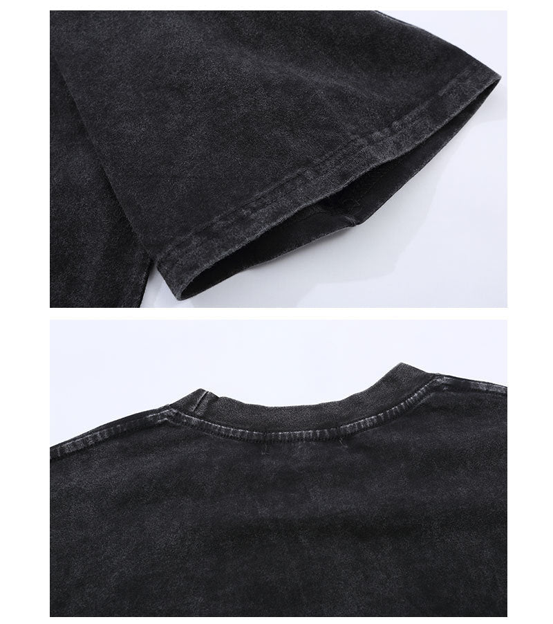 Loose-Fit Street Trendy Portrait Print Short Sleeve T-Shirt – 100% Cotton Round Neck Tee - Rivka Wear