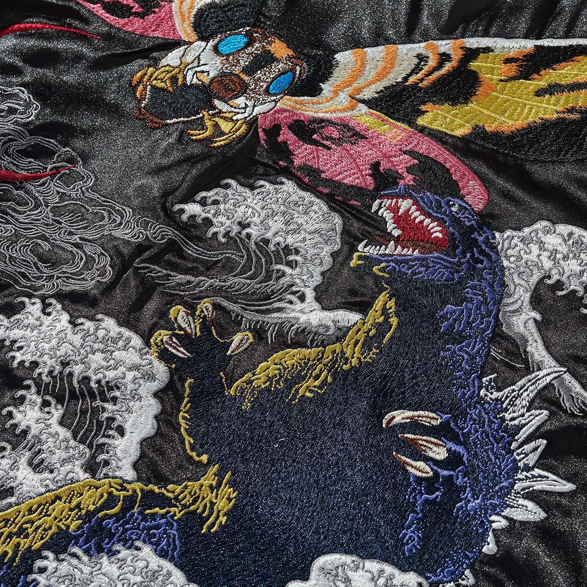 Men's Heavy Duty Embroidered Dragon Baseball Jacket – Casual Streetwear Bomber Jacket with Side Pockets - Rivka Wear