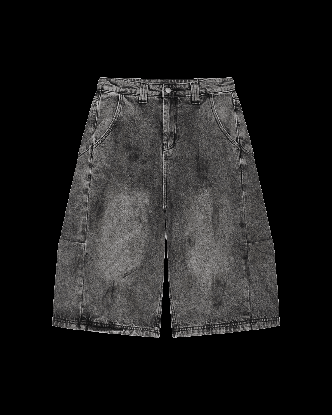 Men’s Heavyweight Cropped Washed Demin Jeans - Rivka Wear