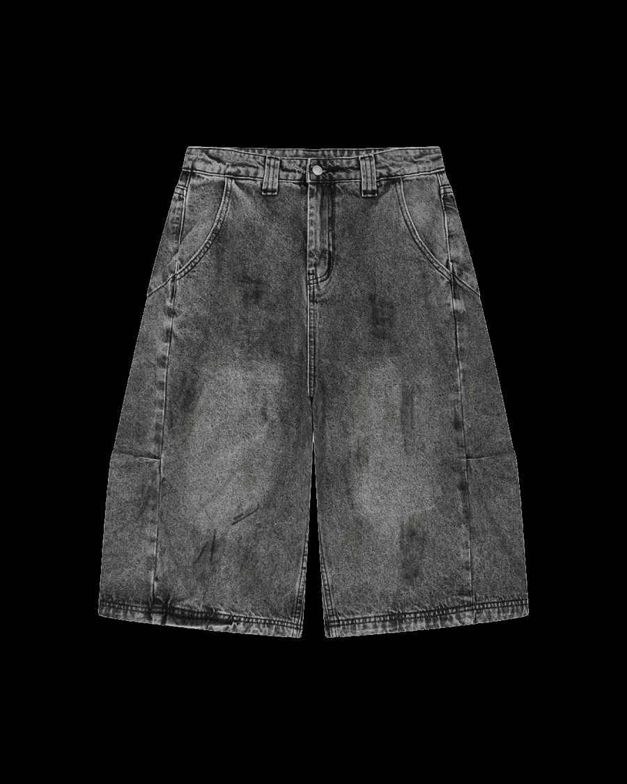 Men’s Heavyweight Cropped Washed Demin Jeans - Rivka Wear