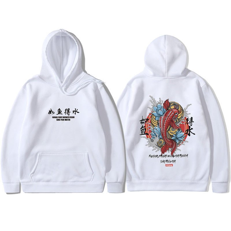 Mens Hip Hop Hoodie Ukiyoe Streetwear - RivkaWear