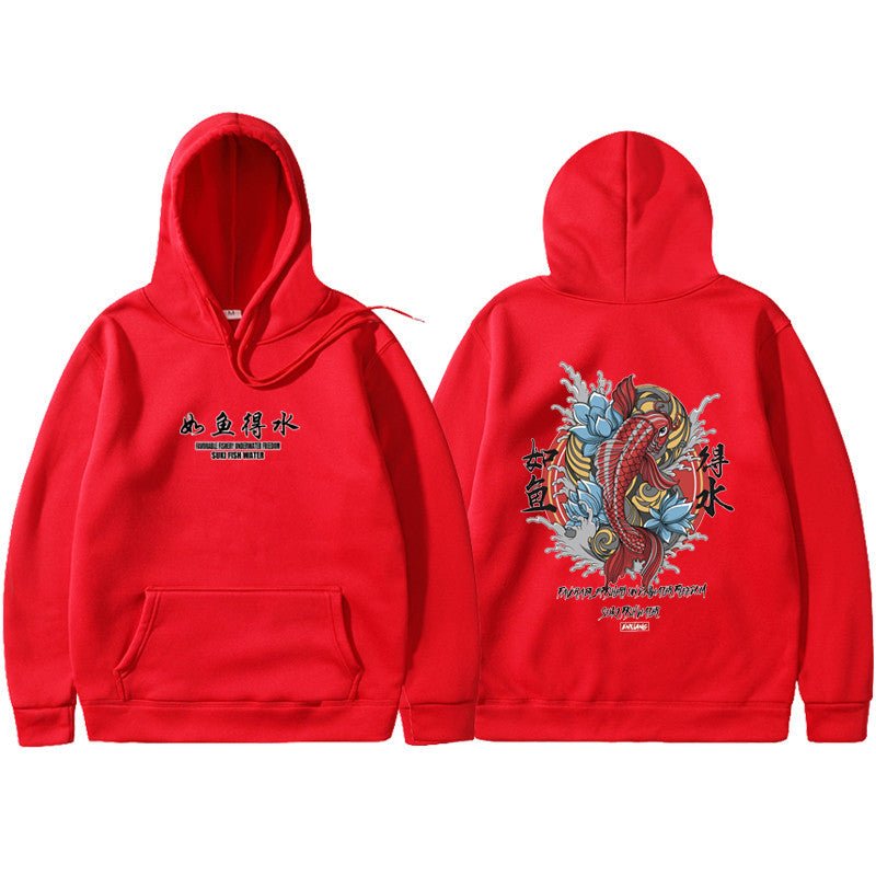Mens Hip Hop Hoodie Ukiyoe Streetwear - RivkaWear