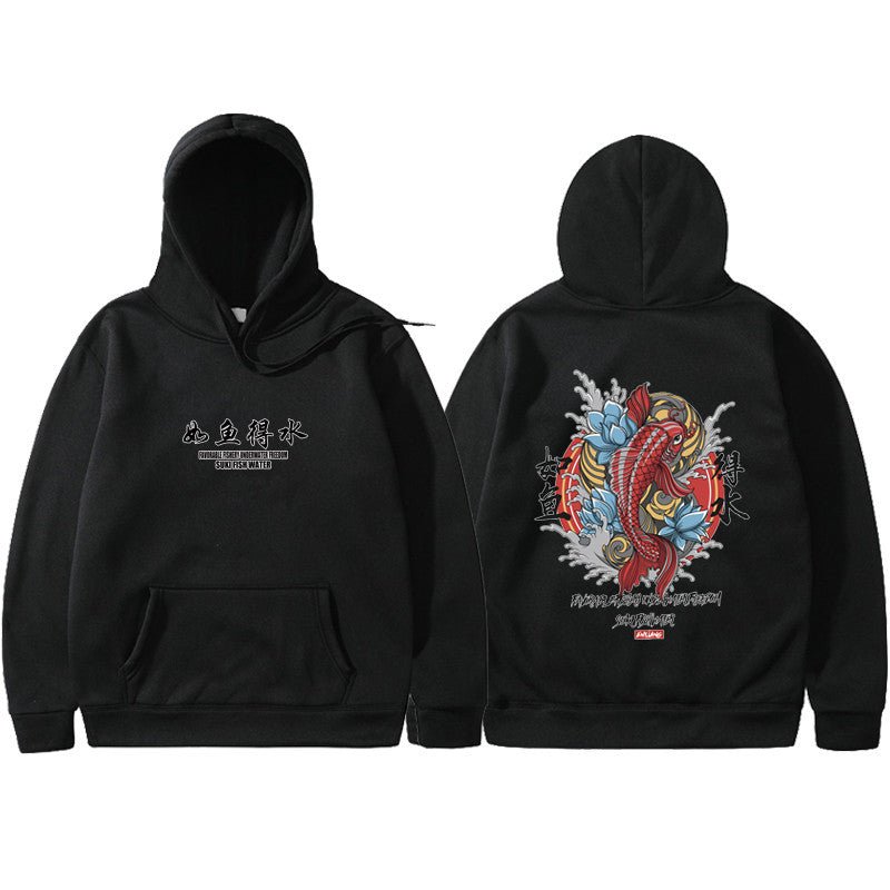 Mens Hip Hop Hoodie Ukiyoe Streetwear - RivkaWear