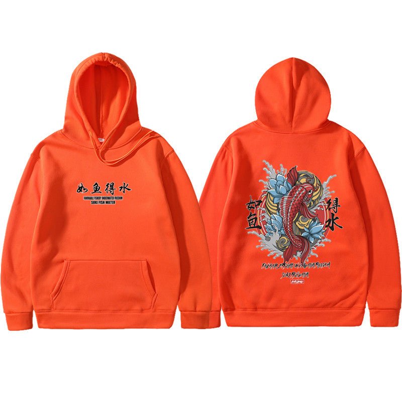 Mens Hip Hop Hoodie Ukiyoe Streetwear - RivkaWear
