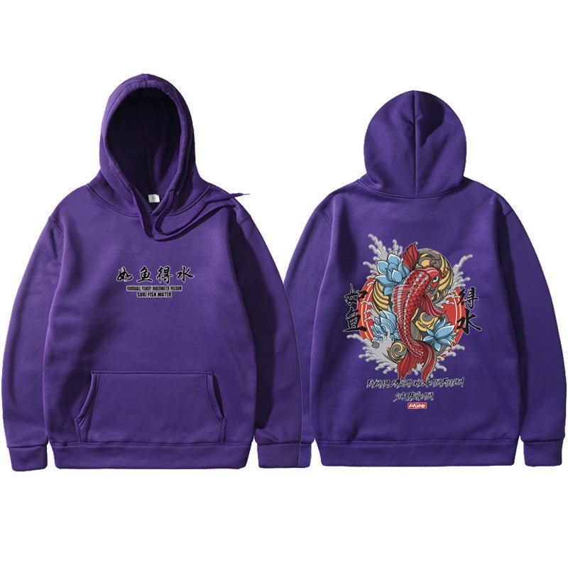 Mens Hip Hop Hoodie Ukiyoe Streetwear - RivkaWear