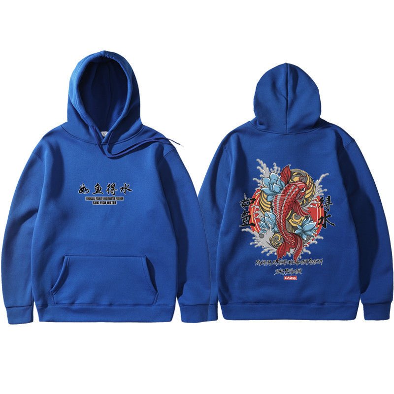 Mens Hip Hop Hoodie Ukiyoe Streetwear - RivkaWear
