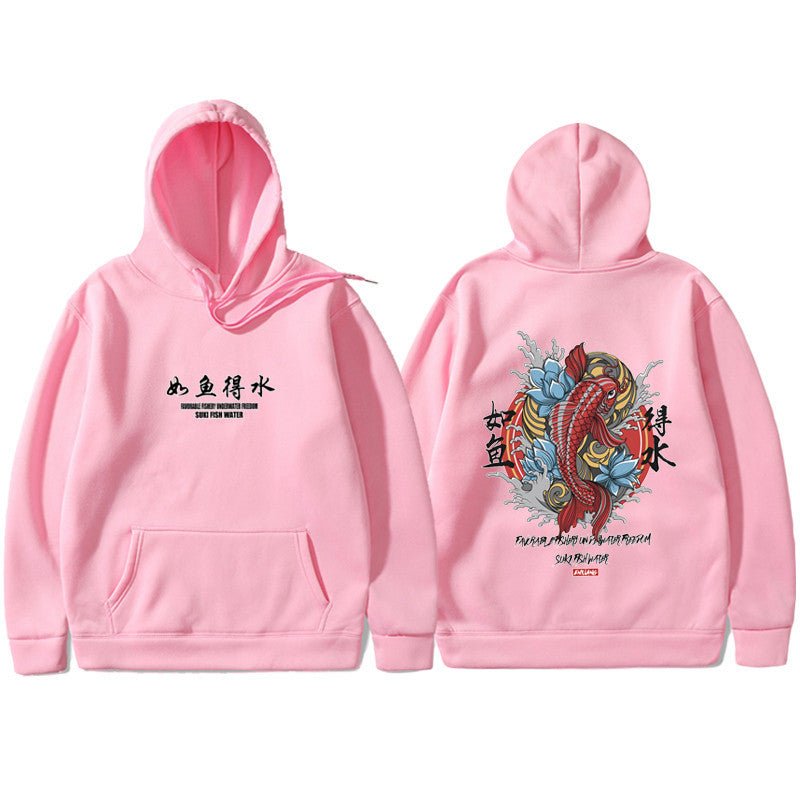 Mens Hip Hop Hoodie Ukiyoe Streetwear - RivkaWear