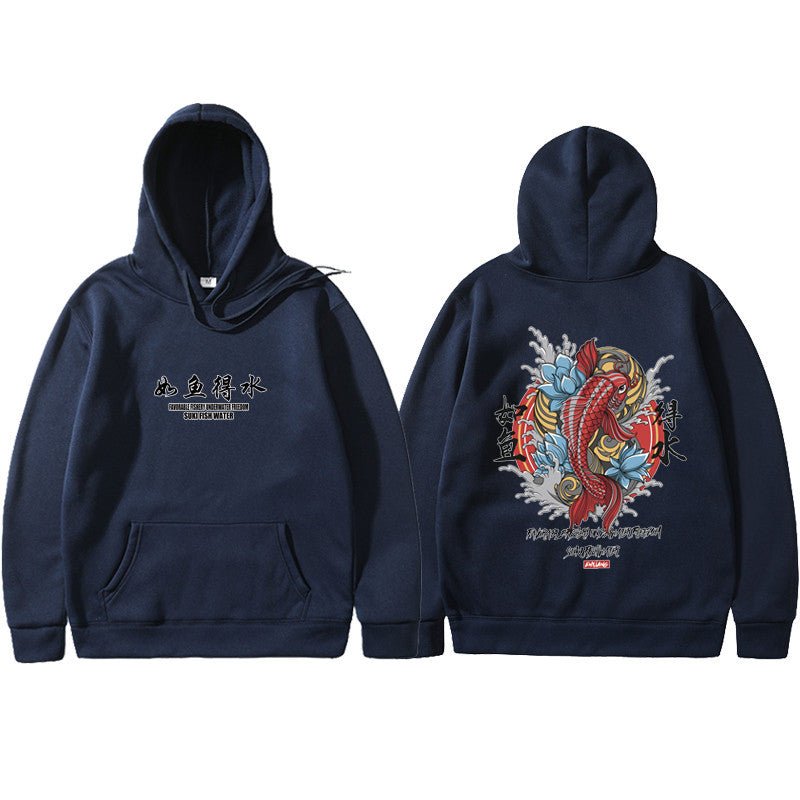 Mens Hip Hop Hoodie Ukiyoe Streetwear - RivkaWear