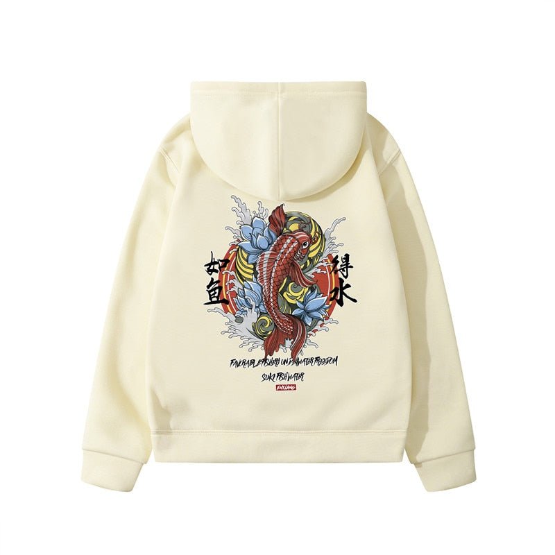 Mens Hip Hop Hoodie Ukiyoe Streetwear - RivkaWear