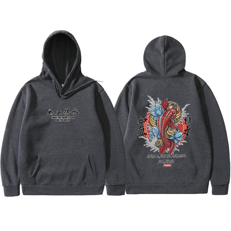 Mens Hip Hop Hoodie Ukiyoe Streetwear - RivkaWear