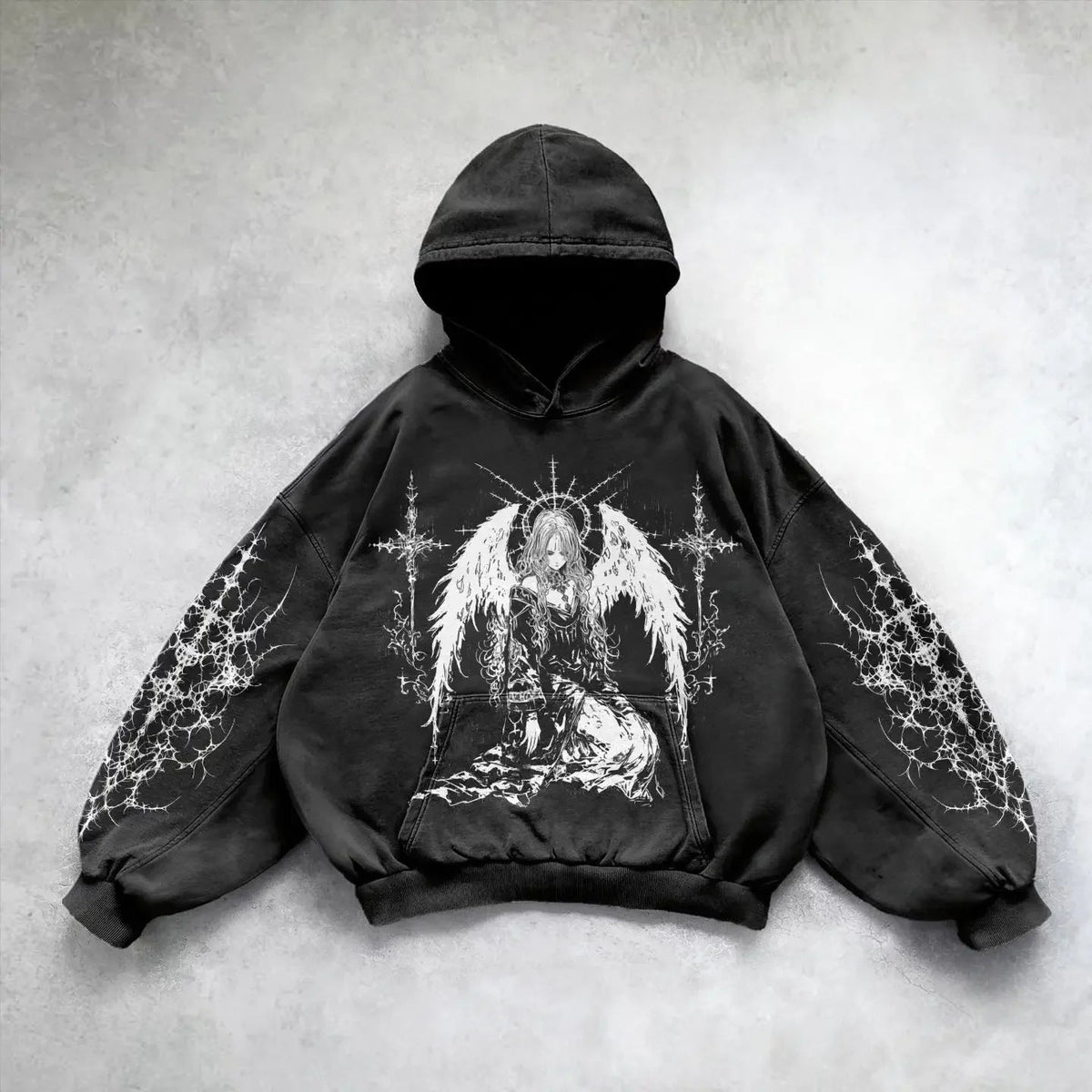 Men's Y2K Hip Hop Hoodie – Graphic Streetwear Sweatshirt - RivkaWear