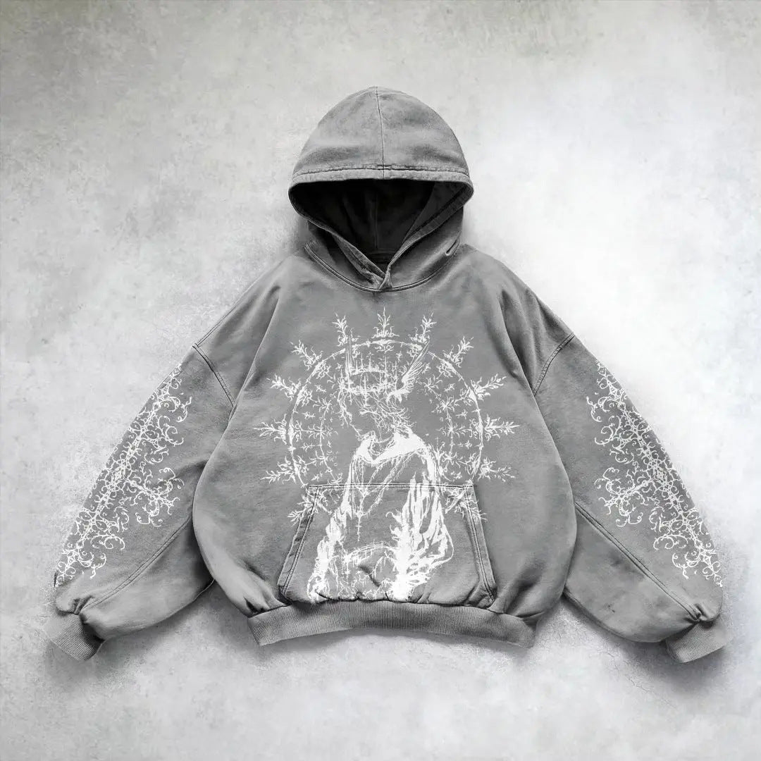 Men's Y2K Hip Hop Hoodie – Graphic Streetwear Sweatshirt - RivkaWear