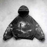 Men's Y2K Hip Hop Hoodie – Graphic Streetwear Sweatshirt - RivkaWear