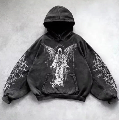 Men's Y2K Hip Hop Hoodie – Graphic Streetwear Sweatshirt - RivkaWear