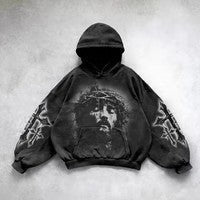Men's Y2K Hip Hop Hoodie – Graphic Streetwear Sweatshirt - RivkaWear