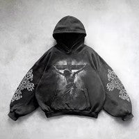 Men's Y2K Hip Hop Hoodie – Graphic Streetwear Sweatshirt - RivkaWear