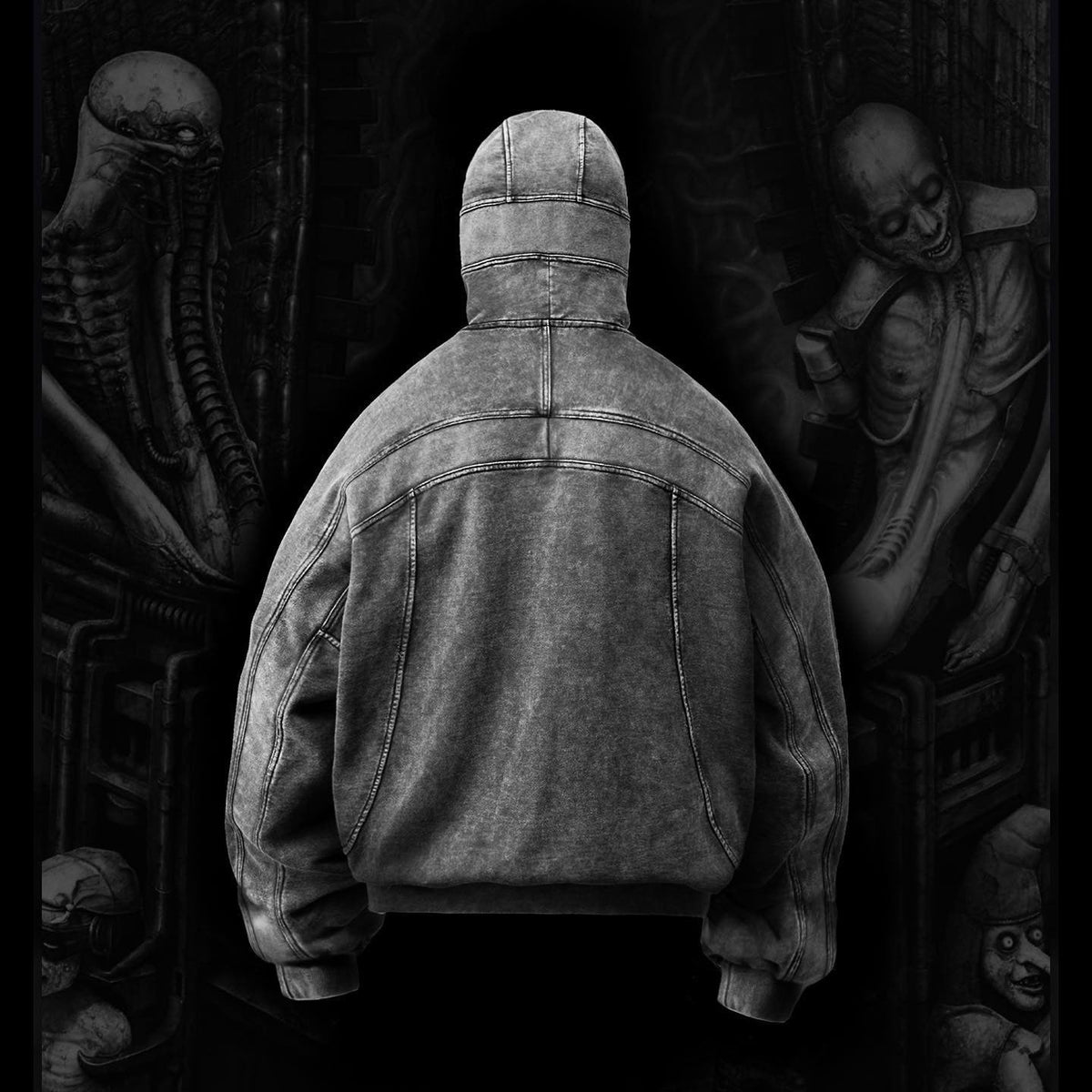 Men's Y2K Washed Vintage Street Zip Sweatshirt – Thick Hip Hop Embroidered Pullover - Rivka Wear