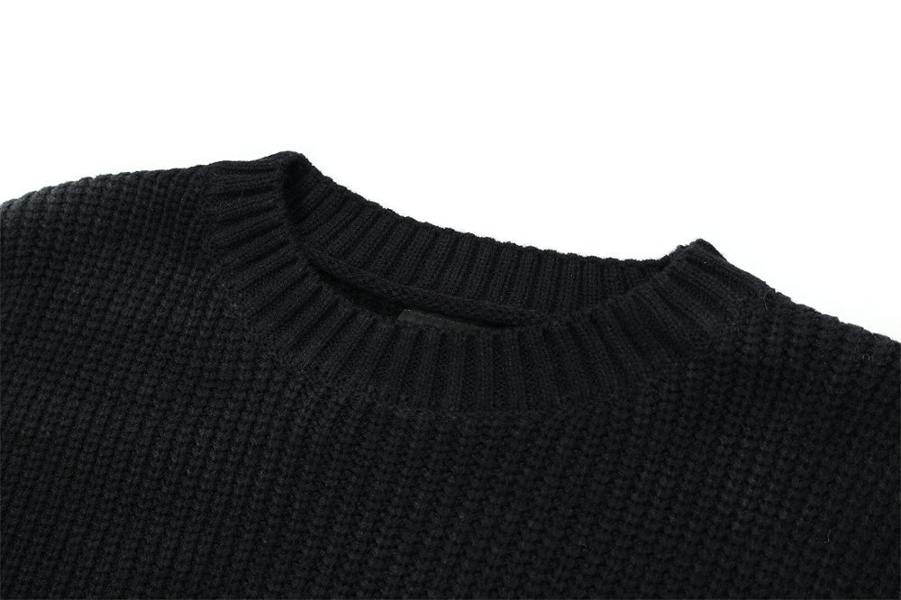 Personality Crewneck Sweater – Oversize Slouchy Street Fashion Knit - Rivka Wear