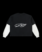 Rivka Originals - Contrast Sleeve Heavyweight Cotton Long Sleeve Tee