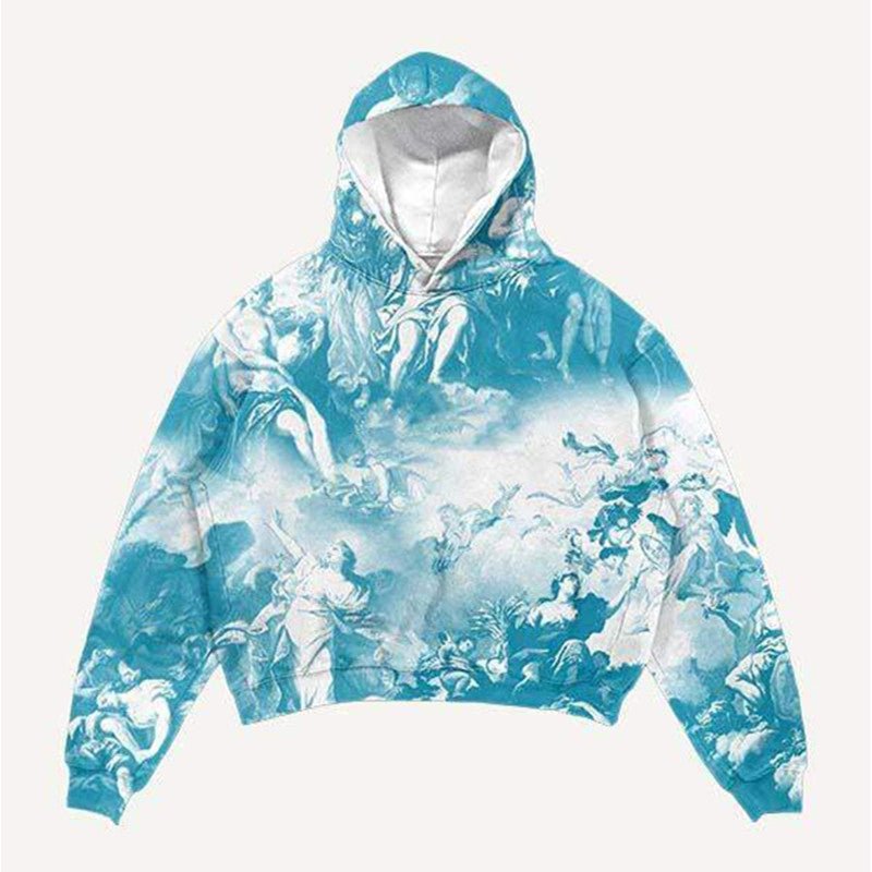 Retro High-Street Y2K Harajuku Gothic Hoodie – Digital Print Pullover Sweatshirt - Rivka Wear
