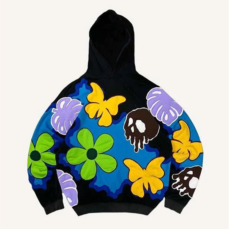 Retro High-Street Y2K Harajuku Gothic Hoodie – Digital Print Pullover Sweatshirt - Rivka Wear