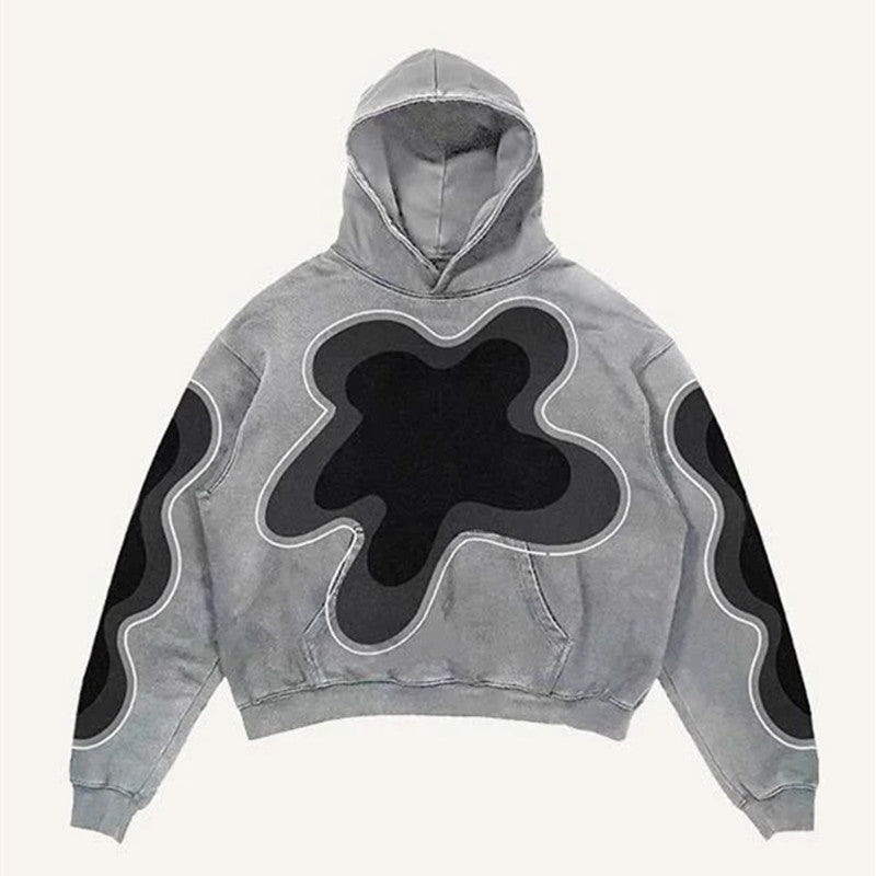 Retro High-Street Y2K Harajuku Gothic Hoodie – Digital Print Pullover Sweatshirt - Rivka Wear