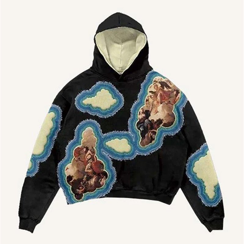 Retro High-Street Y2K Harajuku Gothic Hoodie – Digital Print Pullover Sweatshirt - Rivka Wear