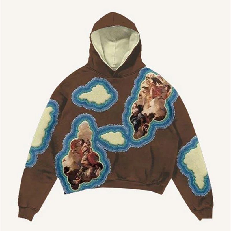 Retro High-Street Y2K Harajuku Gothic Hoodie – Digital Print Pullover Sweatshirt - Rivka Wear