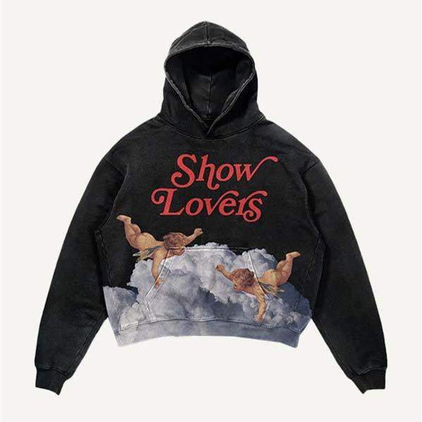 Retro High-Street Y2K Harajuku Gothic Hoodie – Digital Print Pullover Sweatshirt - Rivka Wear