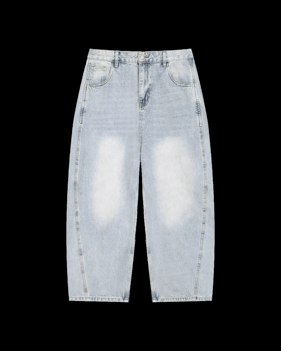 Rivka Basics | Men's Vintage Wash Sunfade Barrel Leg Jeans - Rivka Wear