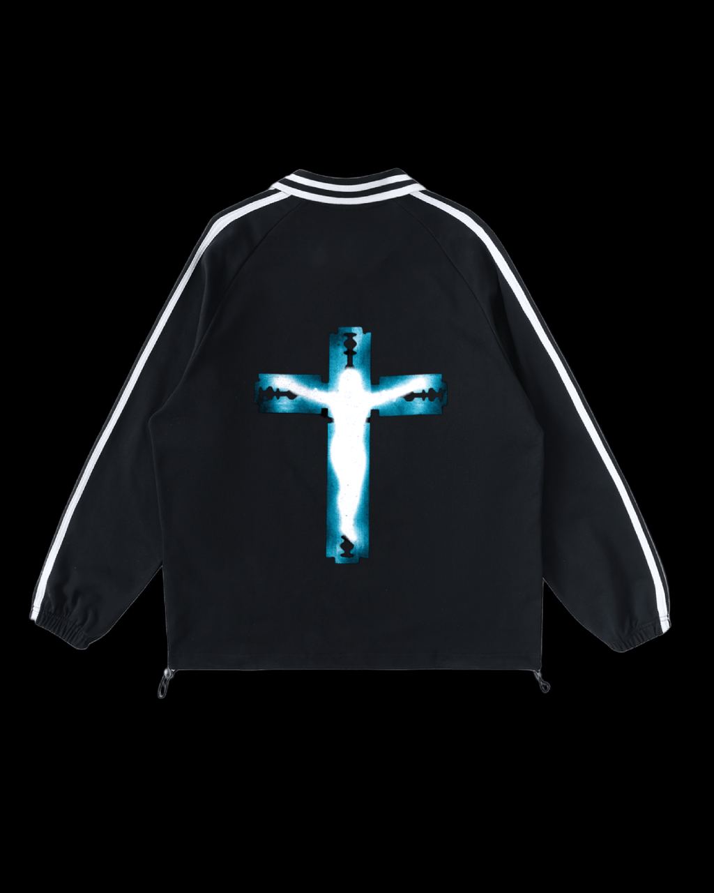 Rivka Unisex | Virgin Mary Contrast Stripe Sweatshirt - Rivka Wear