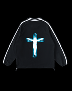 Rivka Unisex | Virgin Mary Contrast Stripe Sweatshirt - Rivka Wear