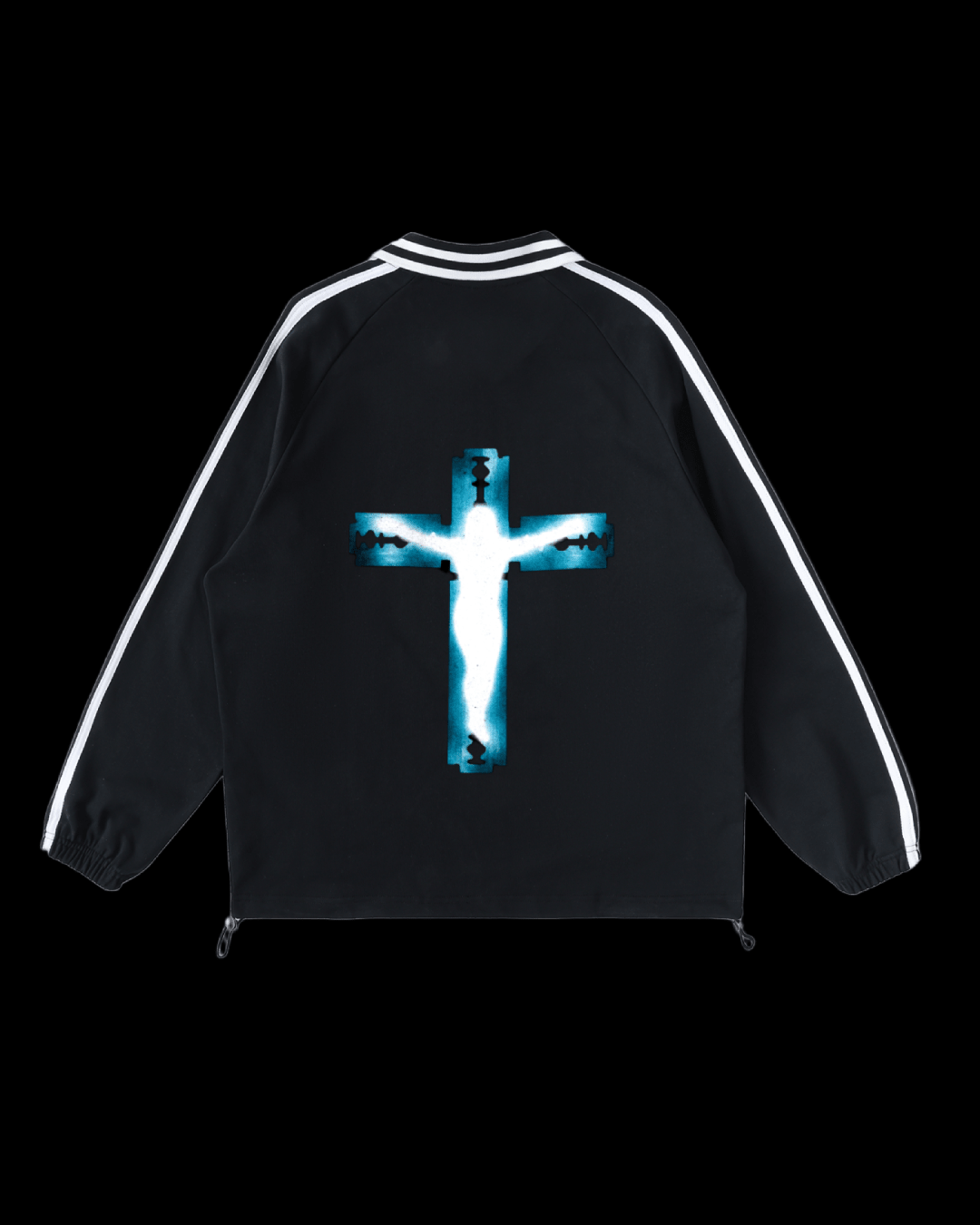Rivka Unisex | Virgin Mary Contrast Stripe Sweatshirt - Rivka Wear