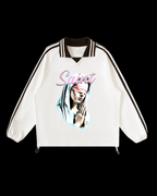Rivka Unisex | Virgin Mary Contrast Stripe Sweatshirt - Rivka Wear