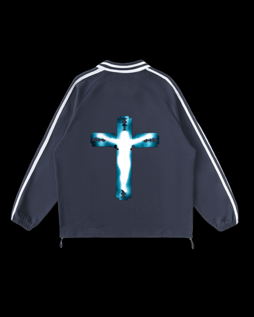 Rivka Unisex | Virgin Mary Contrast Stripe Sweatshirt - Rivka Wear