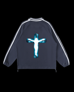 Rivka Unisex | Virgin Mary Contrast Stripe Sweatshirt - Rivka Wear